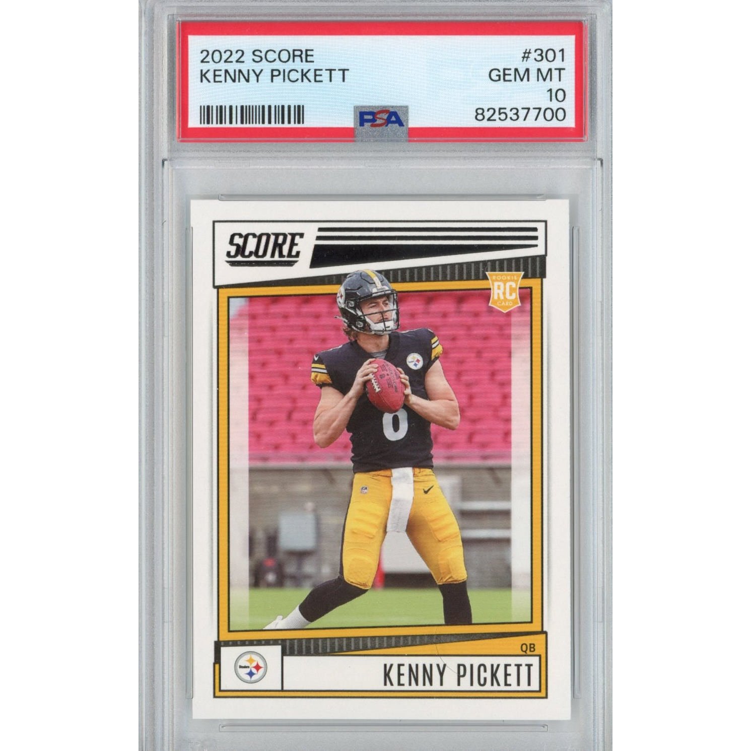 Graded 2022 Panini Score Kenny Pickett #301 Rookie Card PSA 10
