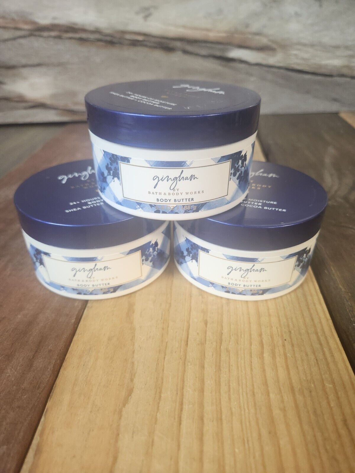 3PK Bath & Body Works Gingham Body Butter NEW 6.5oz