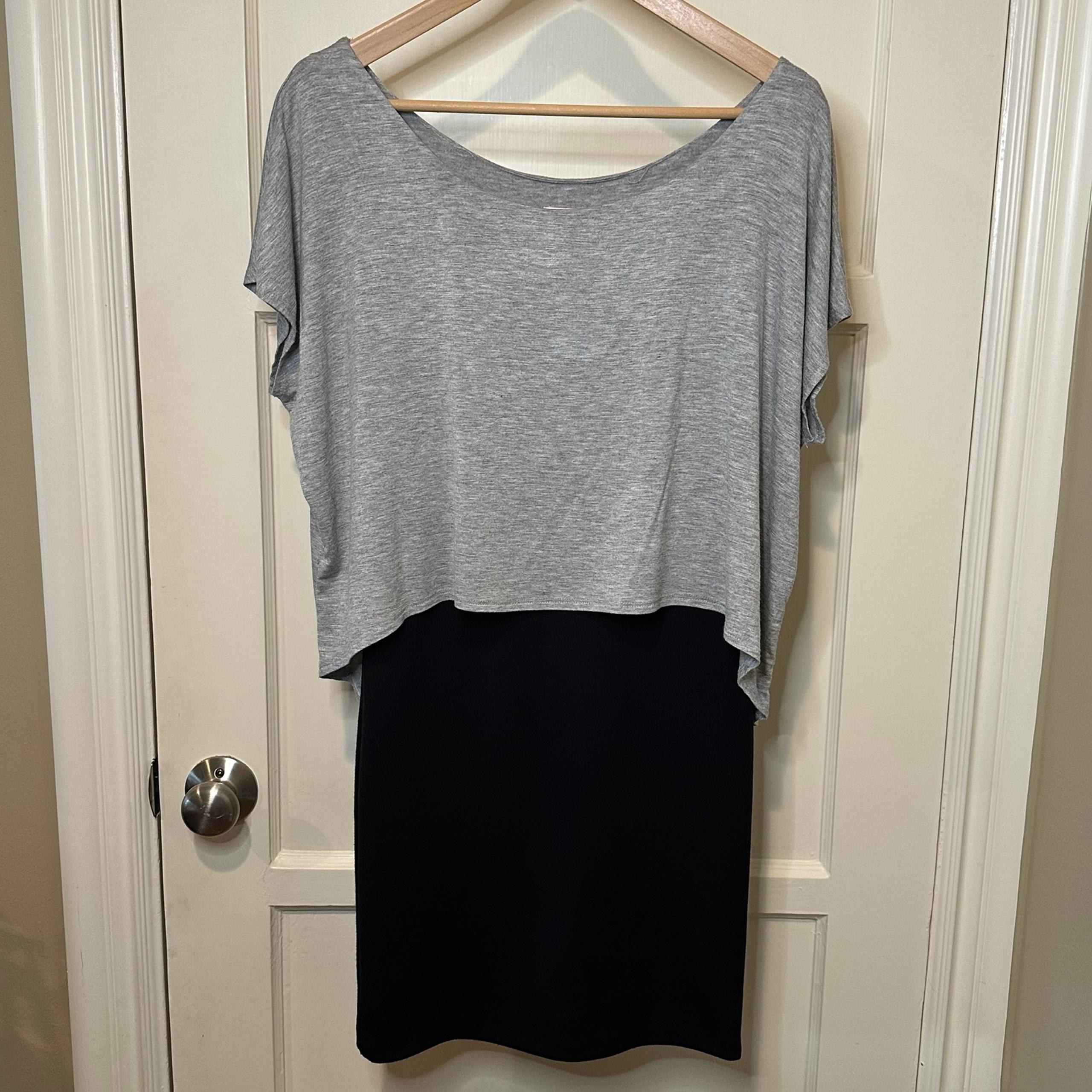Love...ady Black and Grey Dress - Size Small