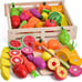 Wooden Play Food for Kids Kitchen 35PCS
