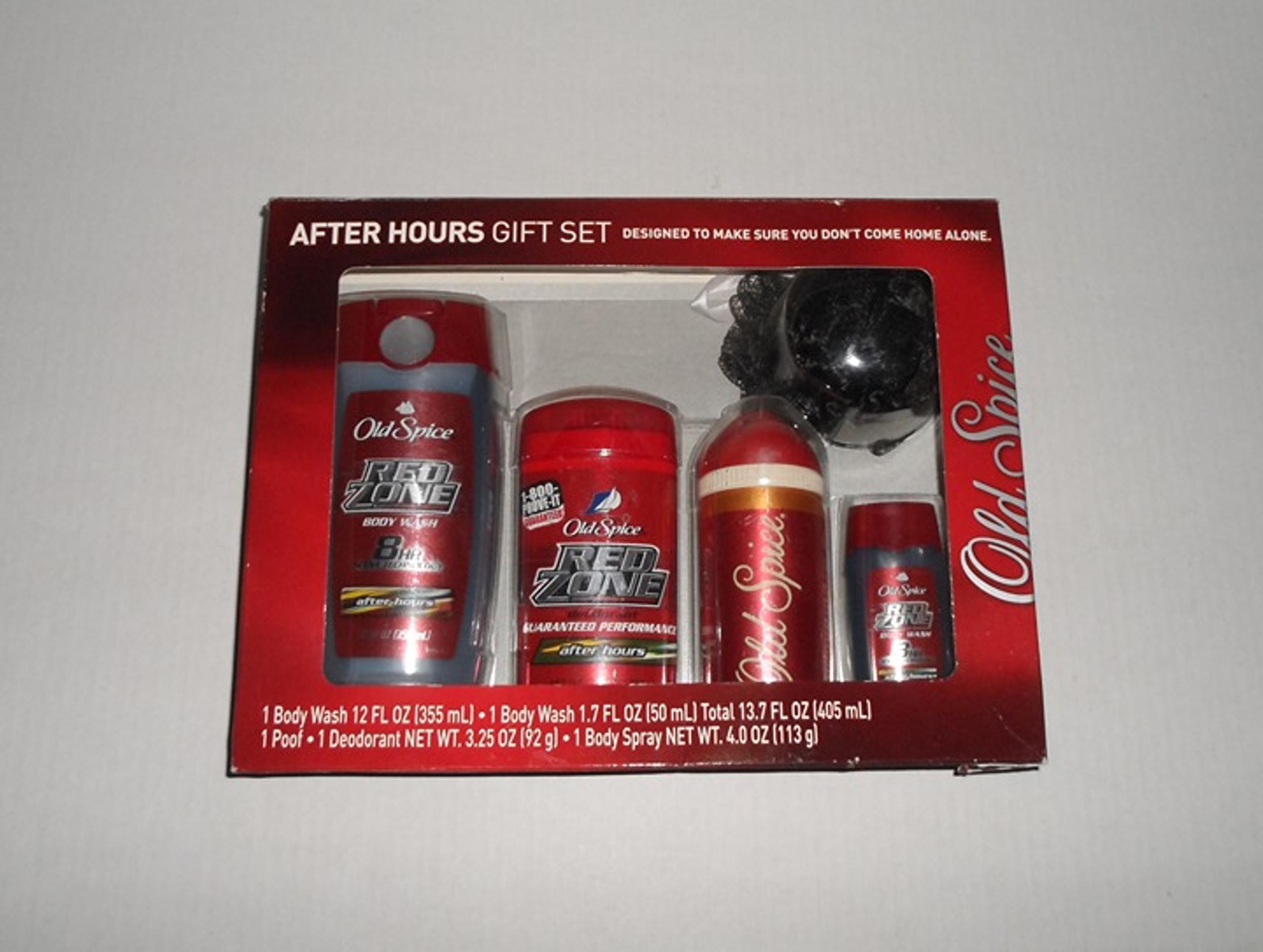 Old Spice Red Zone After Hours Gift Set NEW Body Wash Deodorant Spray Y2K 2010s