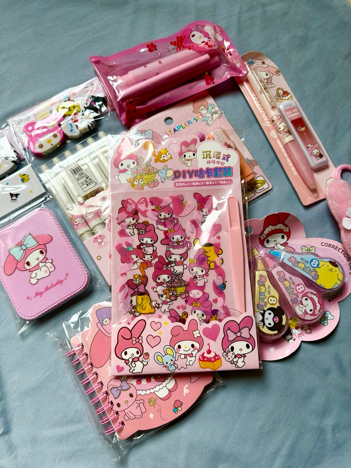 My melody sanrio stationary bundle