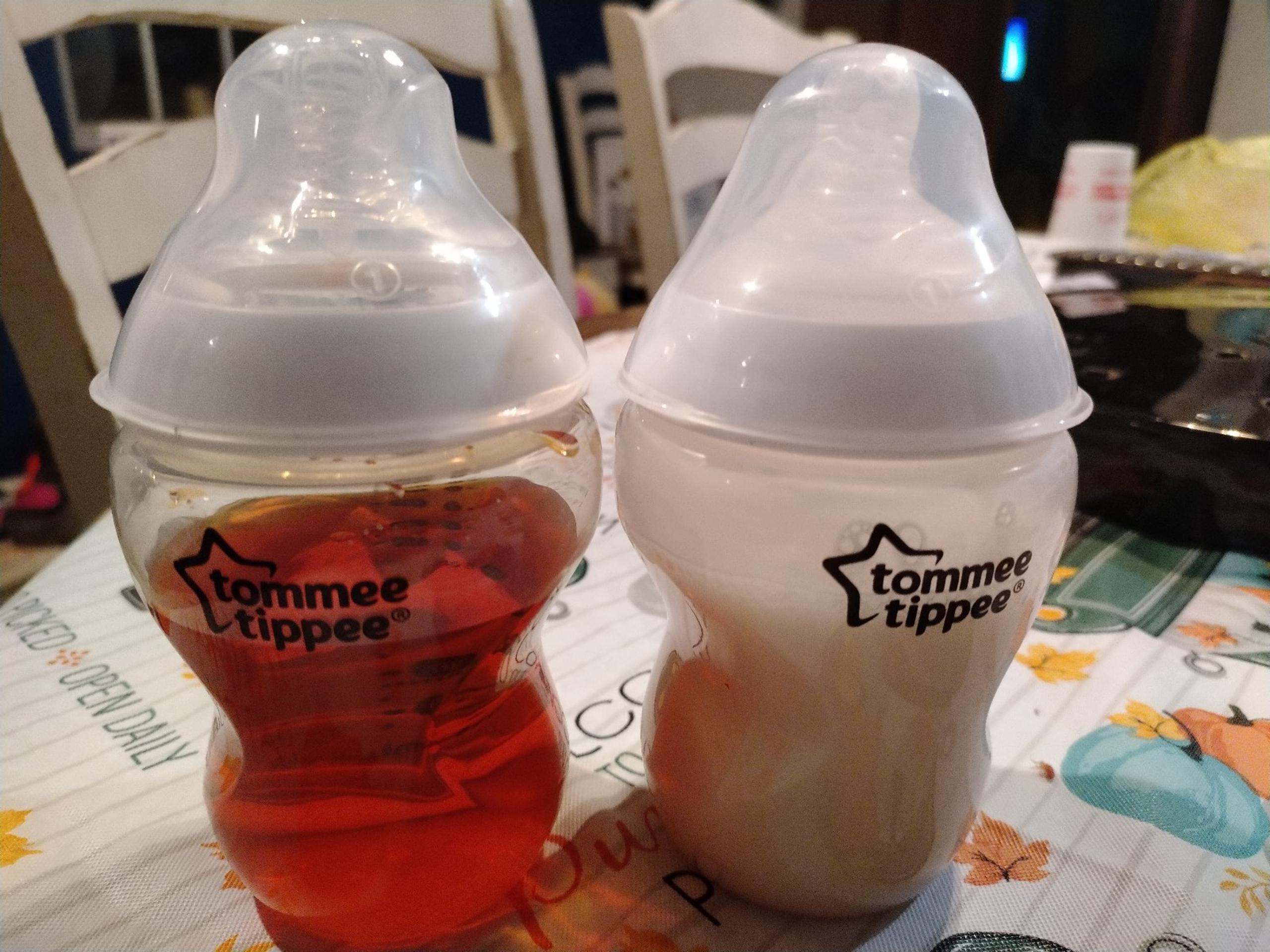 Tommie Tippie Reborn  Fake Formula Milk Juice  Baby Bottles Nurser Set Of 2