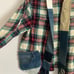 Handmade Deconstructed Upcycle Chambray Plaid Shirt / Kimono jacket Size XL