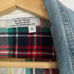Handmade Deconstructed Upcycle Chambray Plaid Shirt / Kimono jacket Size XL