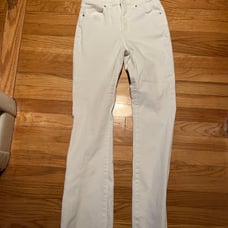 Veronica Beard white bootcut jeans
