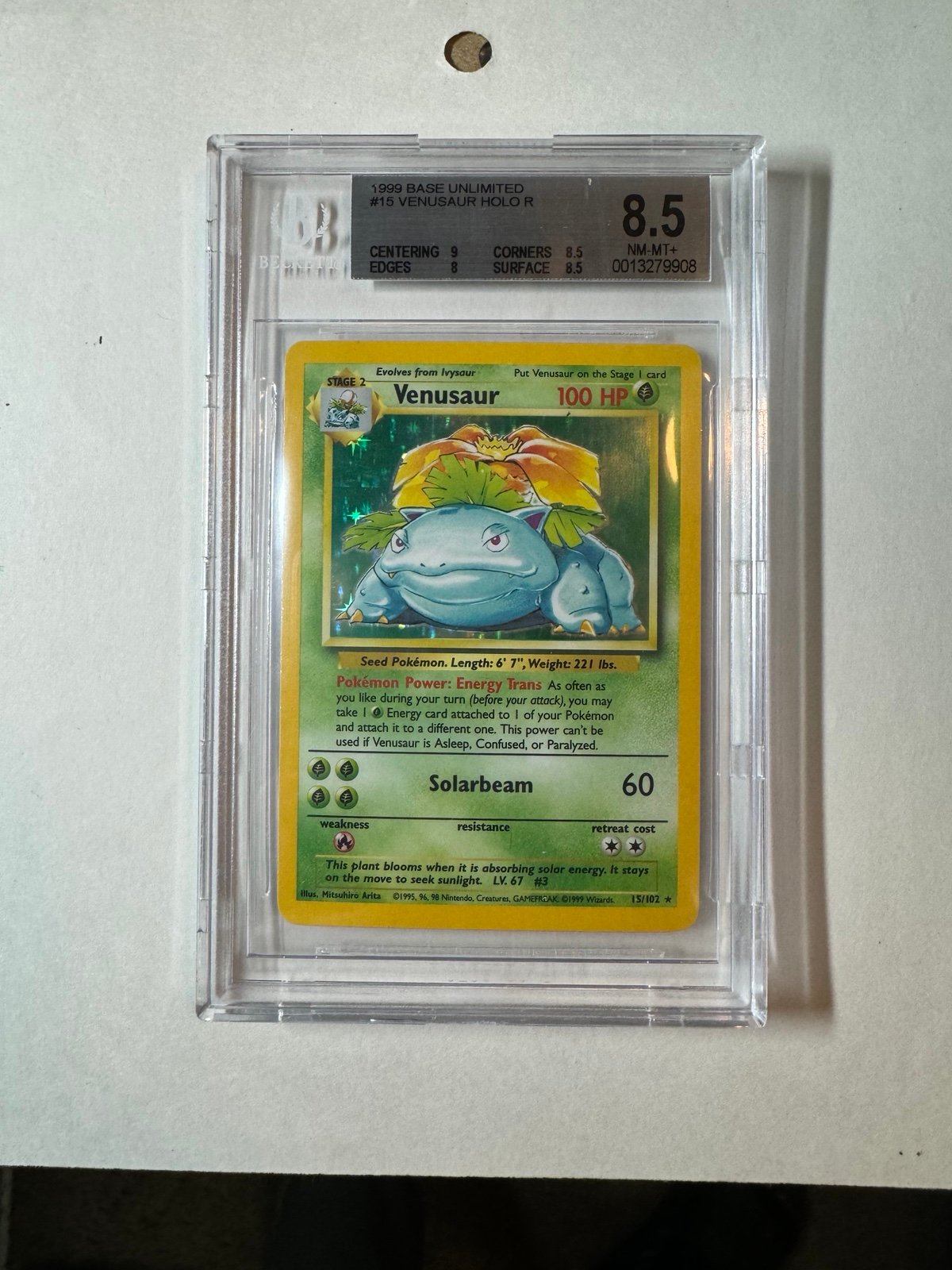 Pokémon Base Set Venusaur BGS 8.5