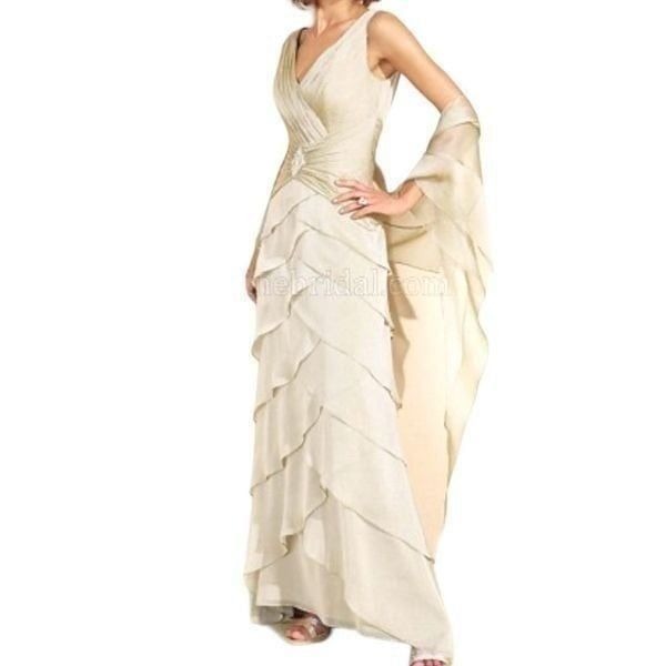 On Sale JASMINE Women's MOB Dress Chiffon Size 8 in Latte Champagne NWT