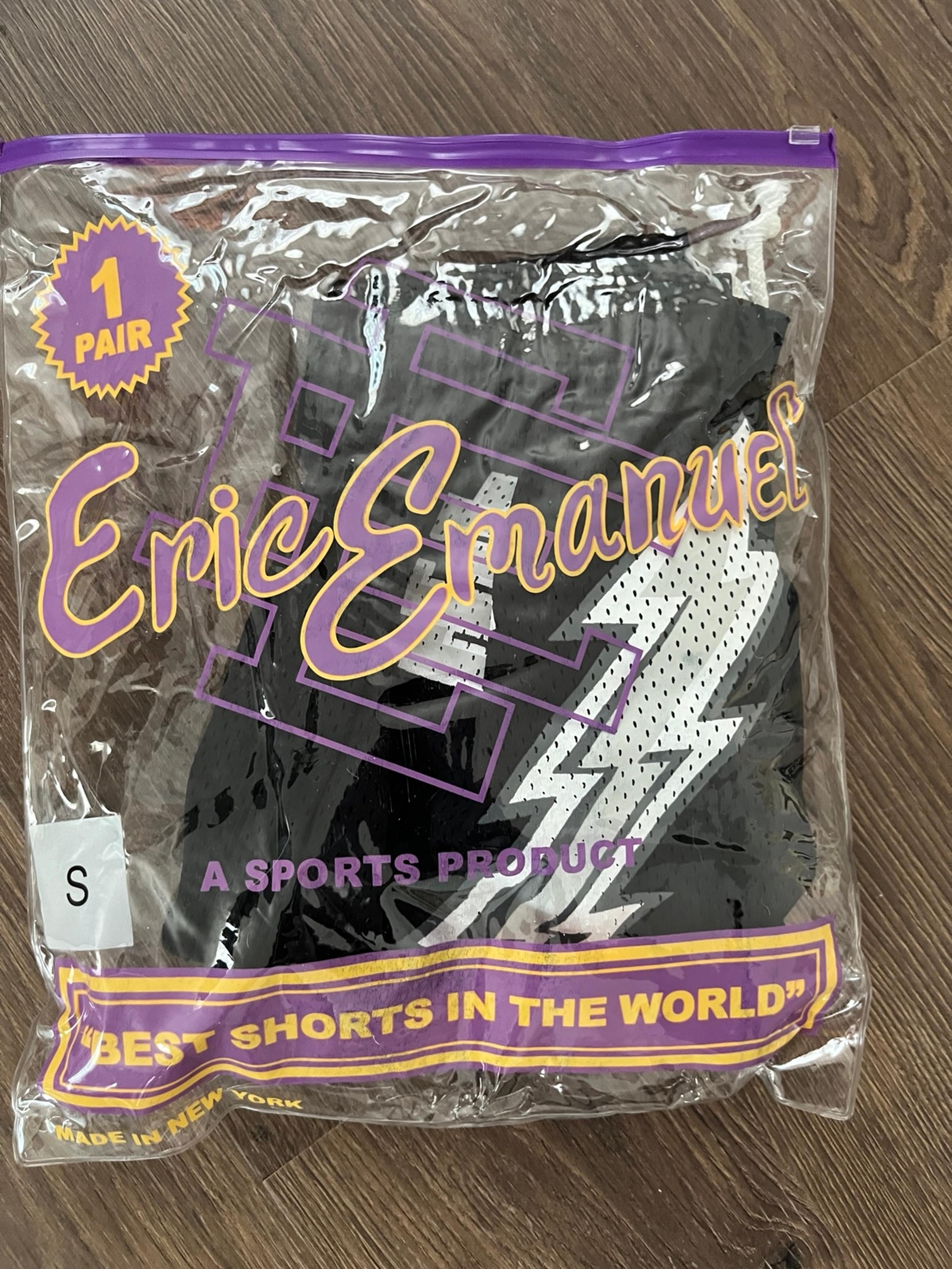 Eric Emanuel Men's Black and White Shorts Lightning
