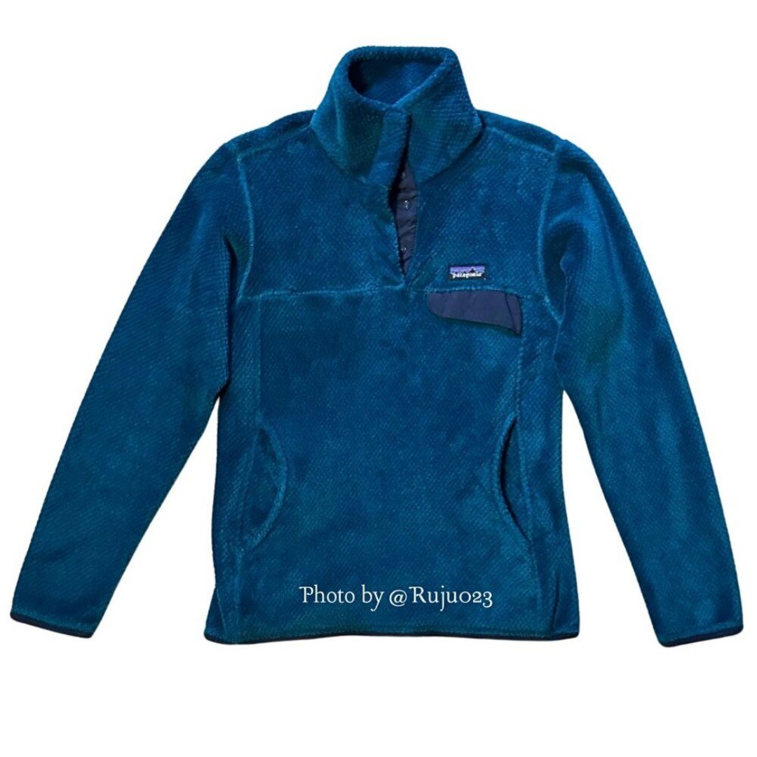 Patagonia Teal Blue Re-Tool Snap-T Pullover Sweater Fleece Womens Size Small