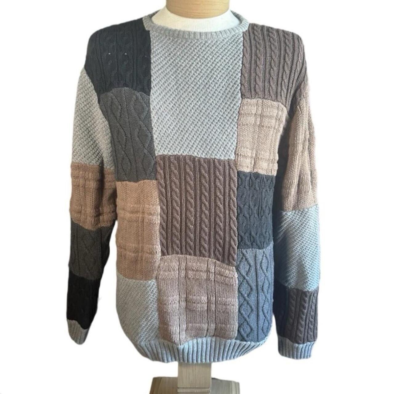 Vintage 90’s Daniel Cremieux Color Blocked Knit Sweater