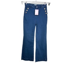 Anthropologie Avec Les Filles High rise Sailor Wide Flare leg Jeans 90s sz 31