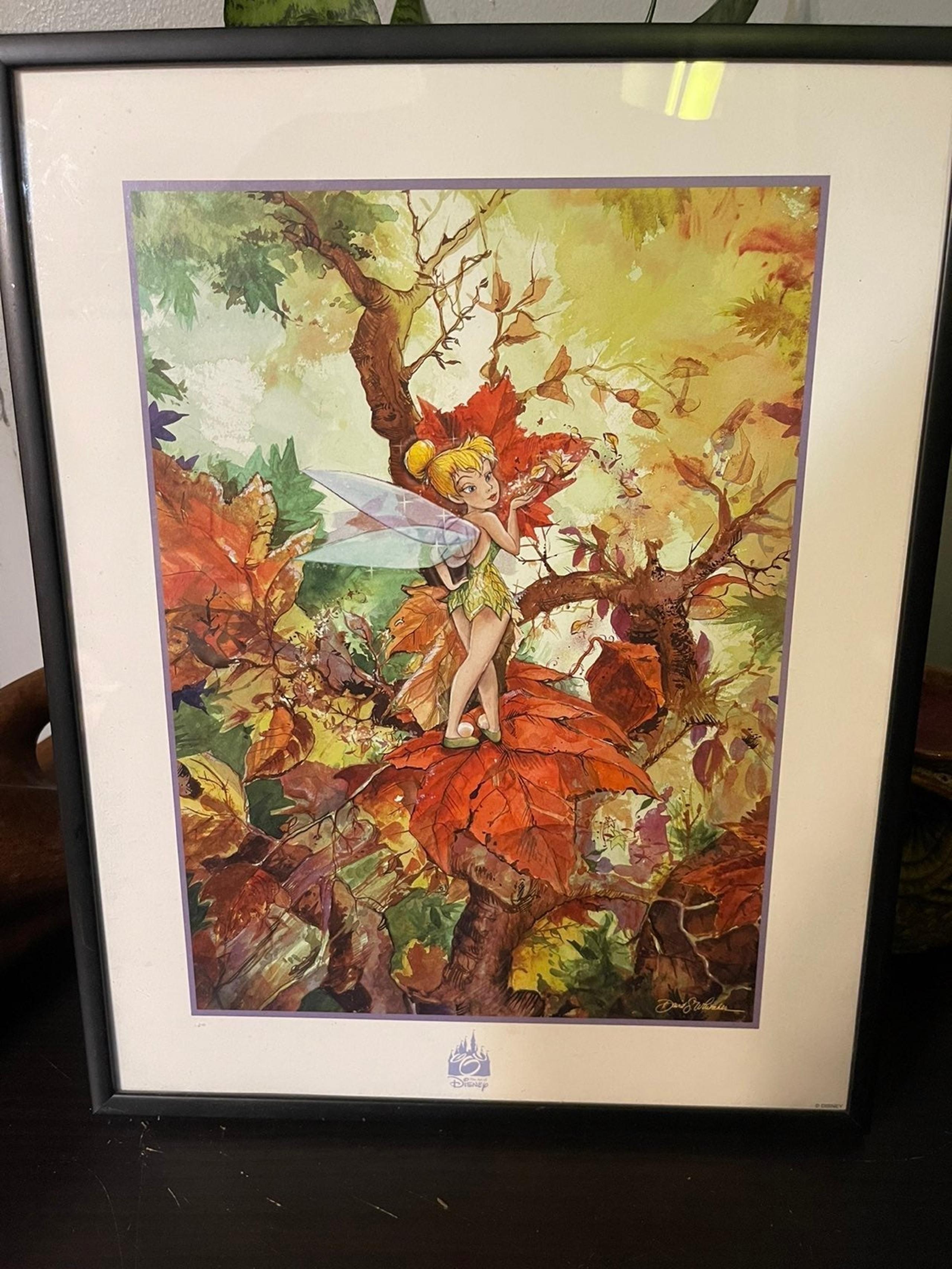Disney Tinkerbell Autumn Fairy Art Print 11X14 David Whitaker