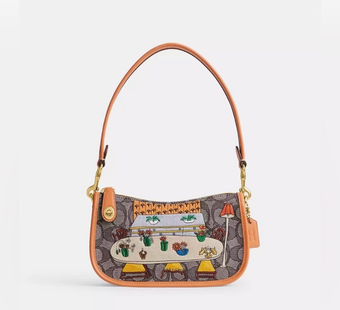 Coach X Observed By Us Swinger 20 In Signature Jacquard