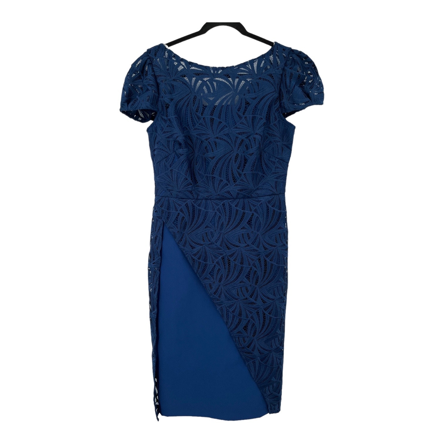 Kay Unger Dress Zelda Lace mini blue size 10