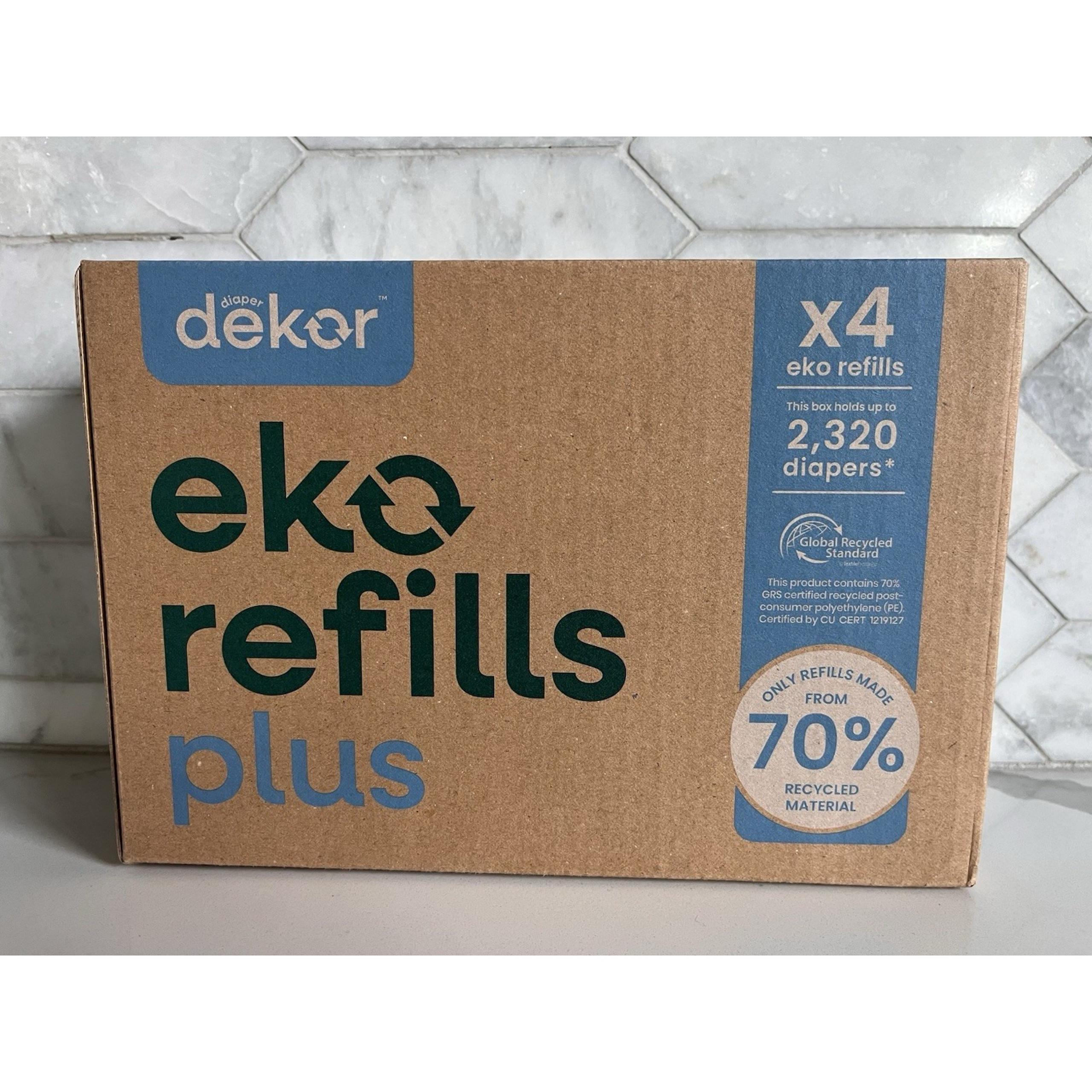 Diaper Dekor Eko Plus Refills, 4 Count Eco-Friendly Diaper Pail Refills