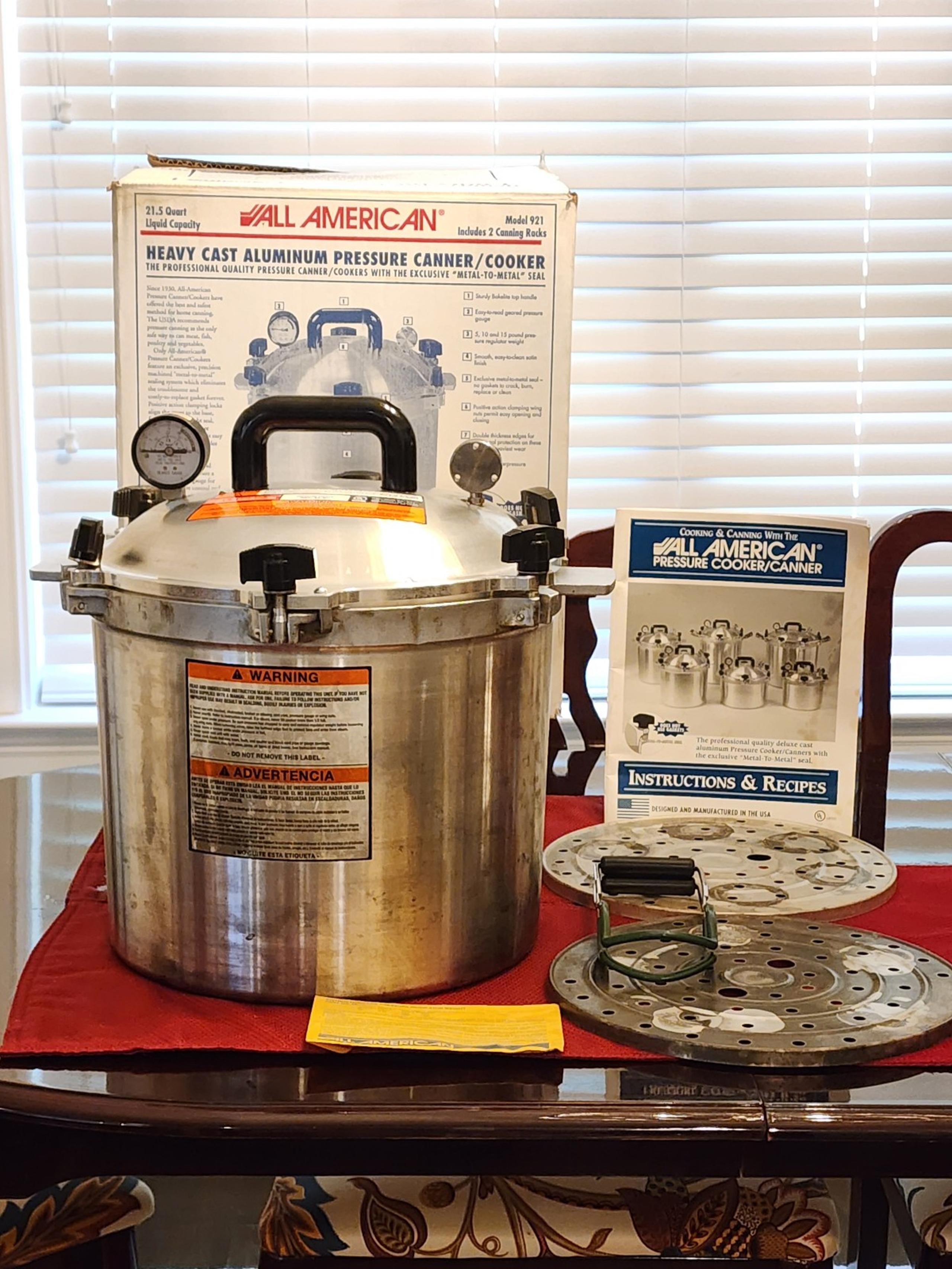 All American 921 Pressure Cooker Canner Cast Aluminum 21.5 Qt Made In USA