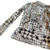 Maeve x Anthropologie Houndstooth Print Mock Neck Shirt Long Sleeve Size Small