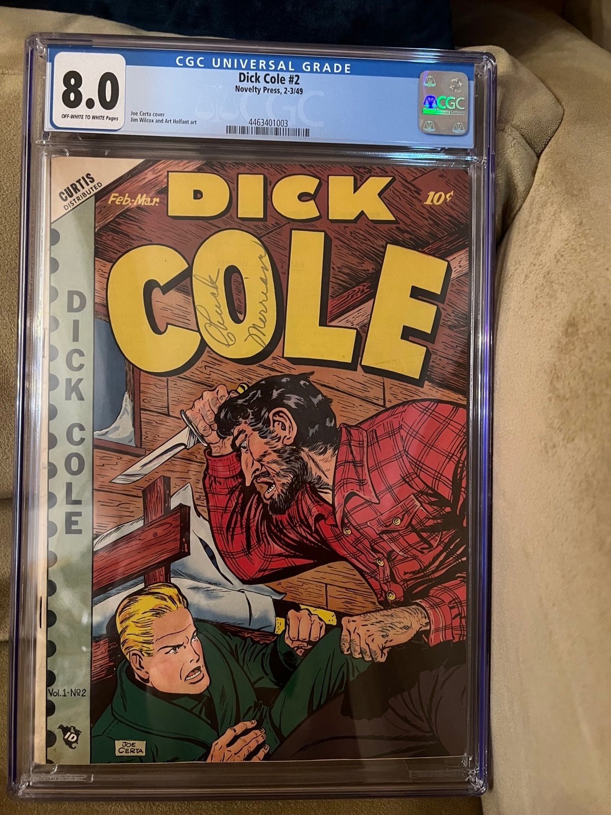 Dick Cole #2 - Novelty Press 1949 Golden Age Issue - CGC VF+ 8.5