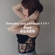 Everyday lace camisole × 1 F / Black