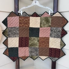 Donna Sharp Quilted 2 Standard Pillow Shams 20X26 “Earth Patch” Vintage NWT