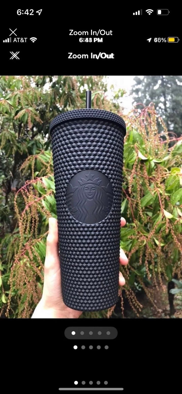 Starbucks Matte Black Studded Tumbler