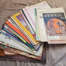 Antique 1920's Music Sheets Booklets Ephemera Junk Journal Paper Craft 5 Lbs.