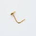 Solid 14kt gold nose piercing with a beautiful gold crown 20 gauge New