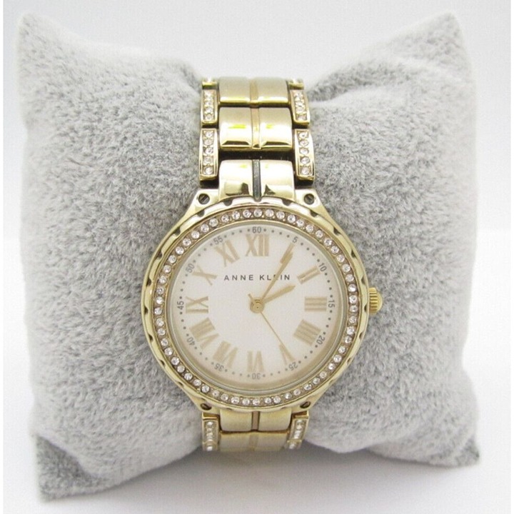 Women Anne Klein Quartz WR Analog 32mm Dial Round Watch (G696) New Battery
