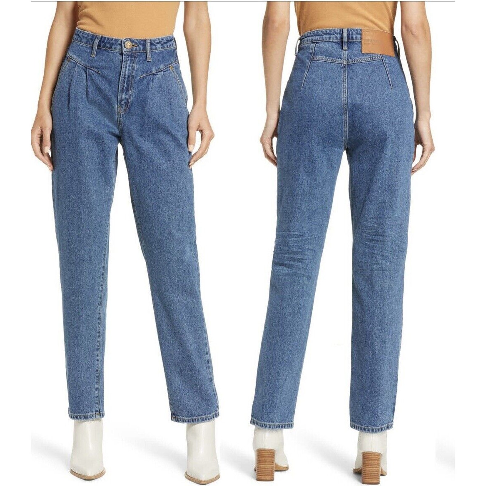 NEW One Teaspoon Street Walkers High Waist Straight Leg Ankle Jeans Size 28