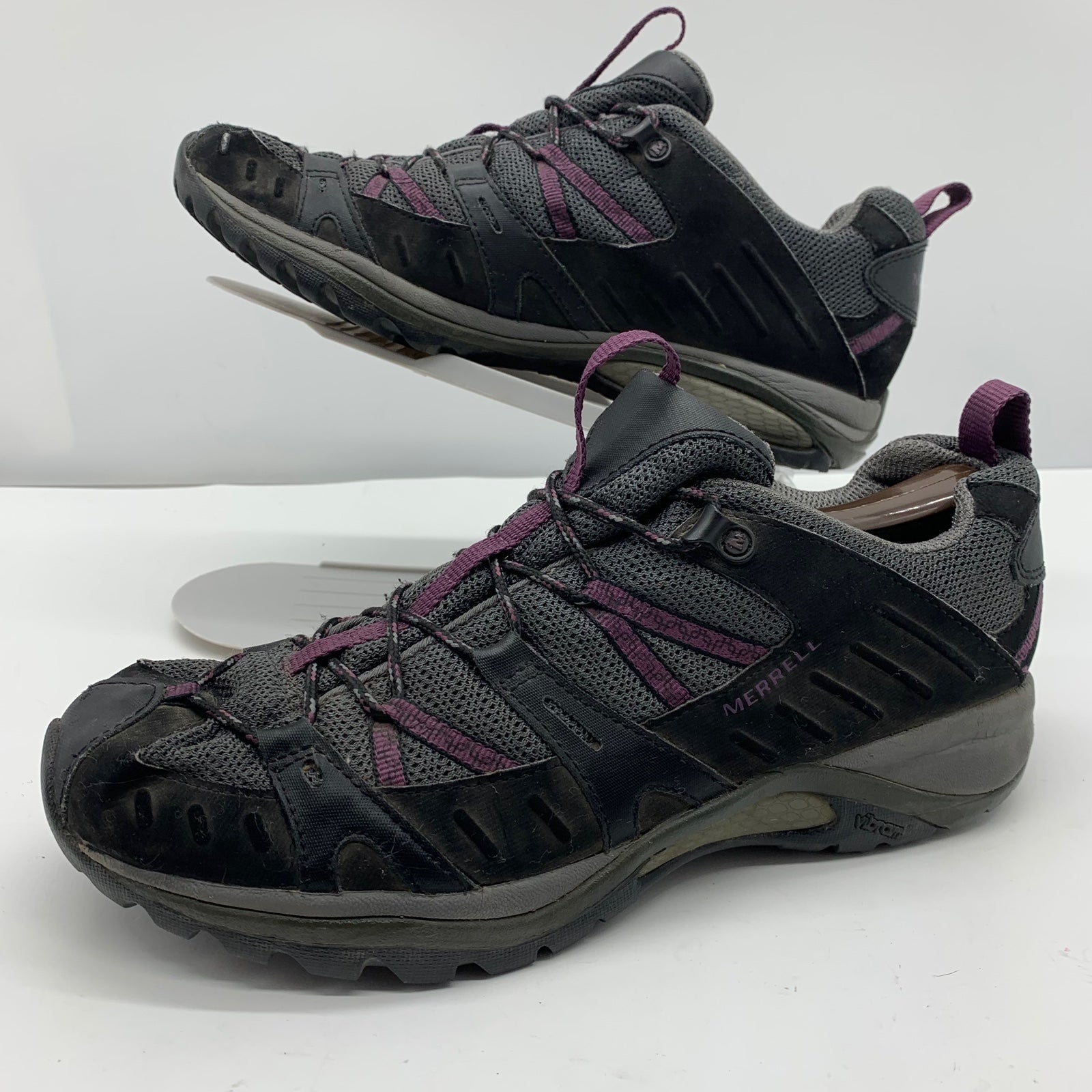 Merrell Siren Sport 2 Hiking Shoes Womens Size 11 Black Purple Trail Vibram Sole