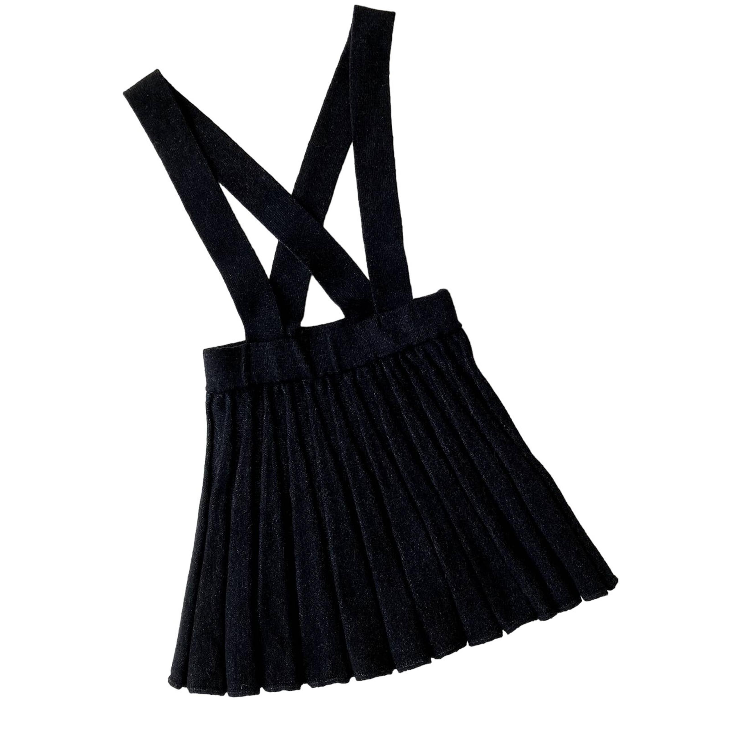 Zara Baby Accordion Pleated Suspender Skirt - Black - 4/5