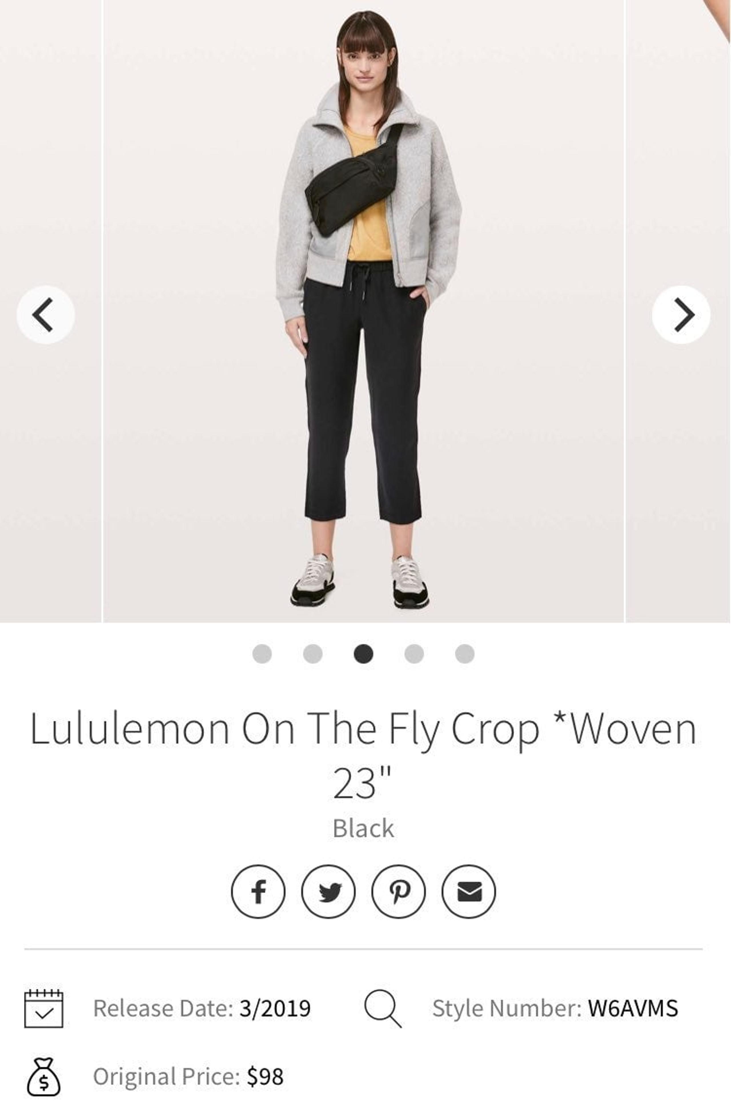 Lululemon On The Fly Crop Woven 23" 4