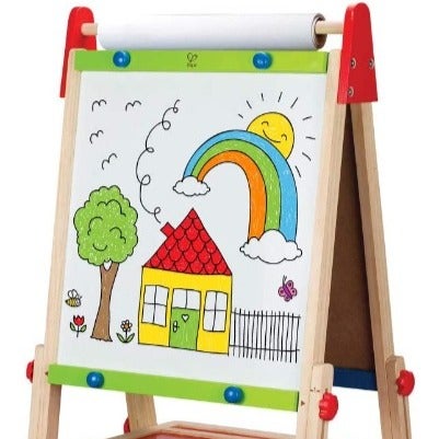 Award Winning Hape All-in-One Wooden Kid's Art Easel with Paper Roll/Accessories