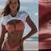 Fae celeb fave ribbed rose bikini SET s