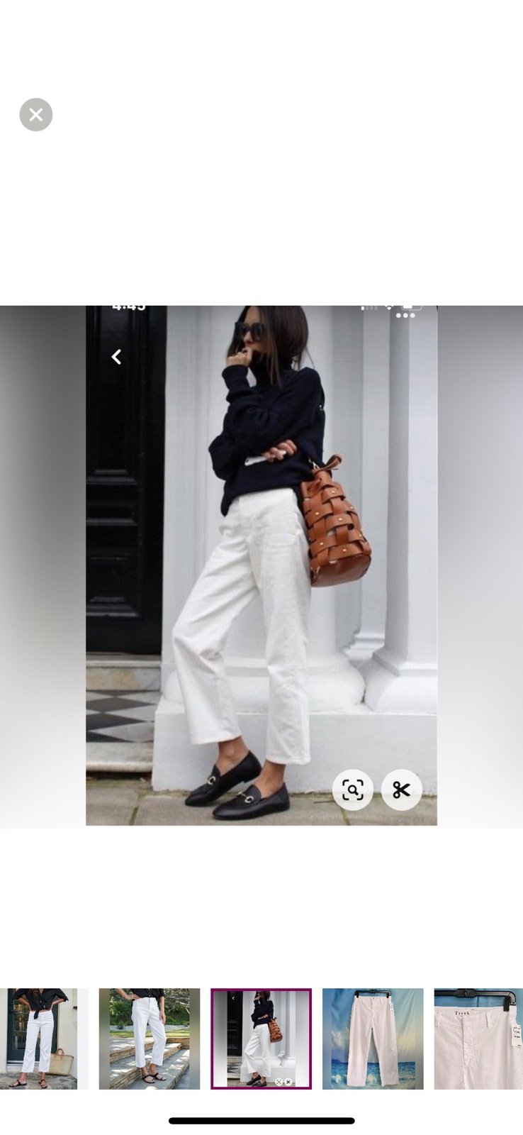 Frank & Eileen Women's Kinsale Pants White Raw Hem Relaxed Fit- Size 10