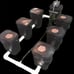 6-Plant Super-RDWC complete hydroponic system with 2 bulkheads & PVC 38-Gallons