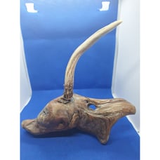 Rustic Executive Antler Pen and Driftwood Holder - Beautiful Estate Find