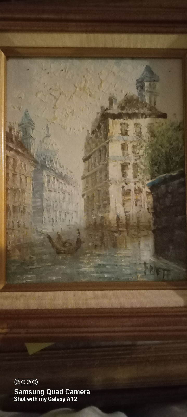Original CAROLINE BURNETT Painting Venice 17 x 21in OIL ON CANVAS Pre-Owned