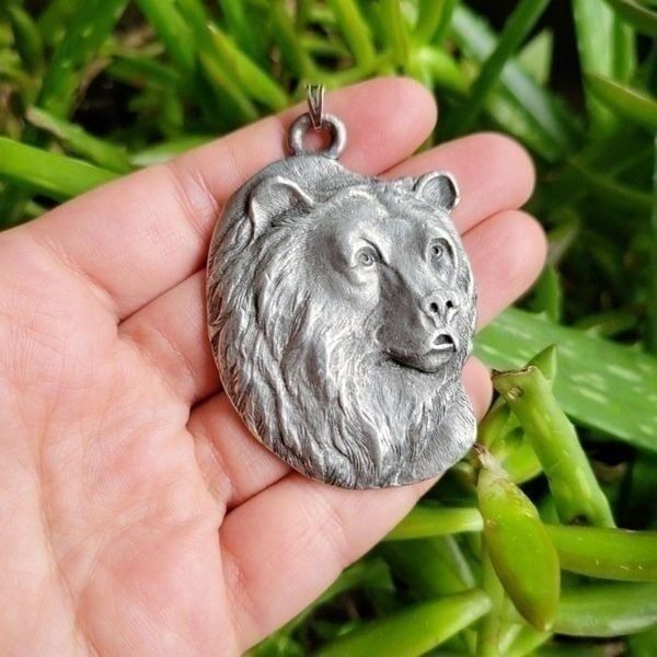 Vintage 1996 Silver Bear Pendant