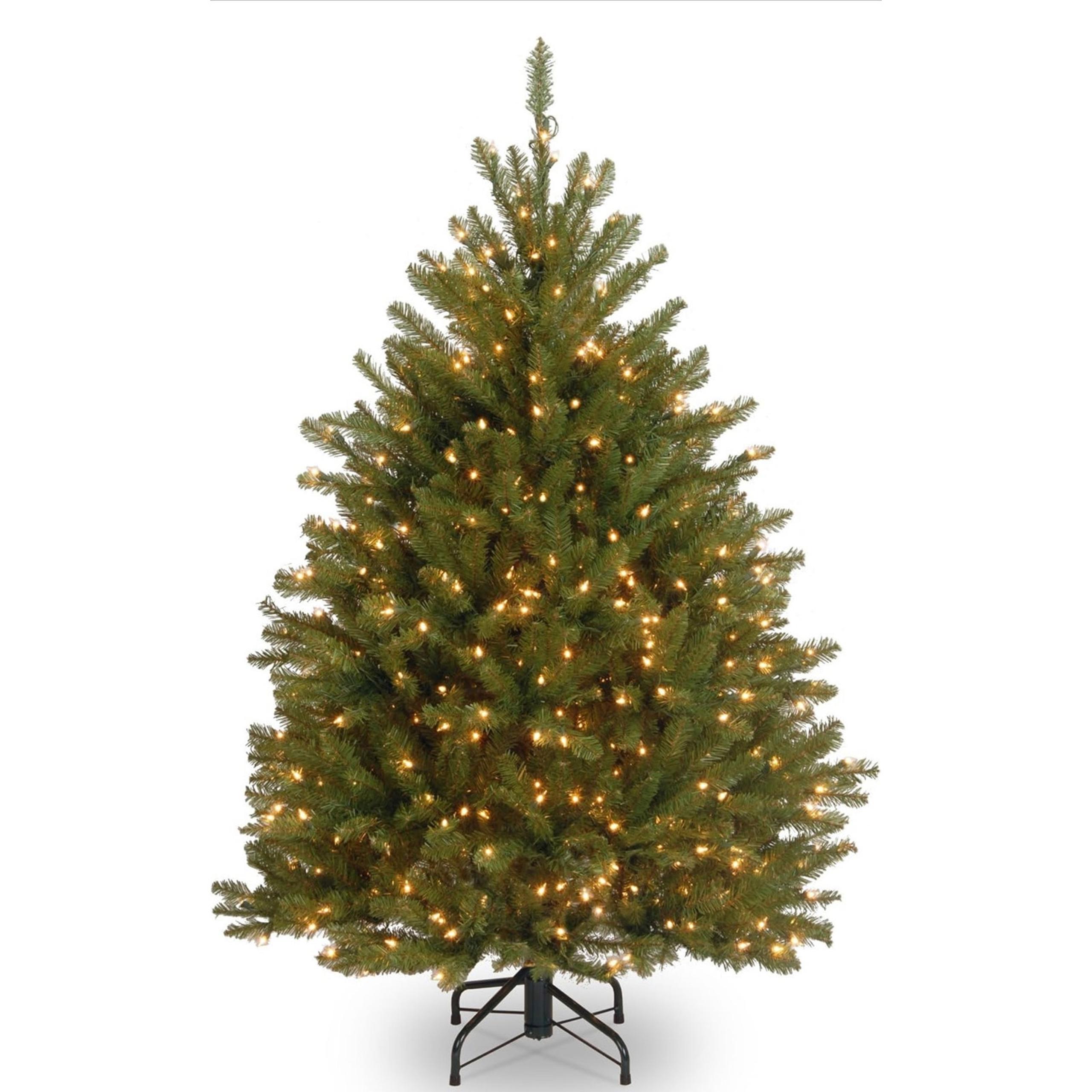 National Tree Pre-Lit Artificial Christmas Tree 4ft Dunhill Fir w Stand Lights