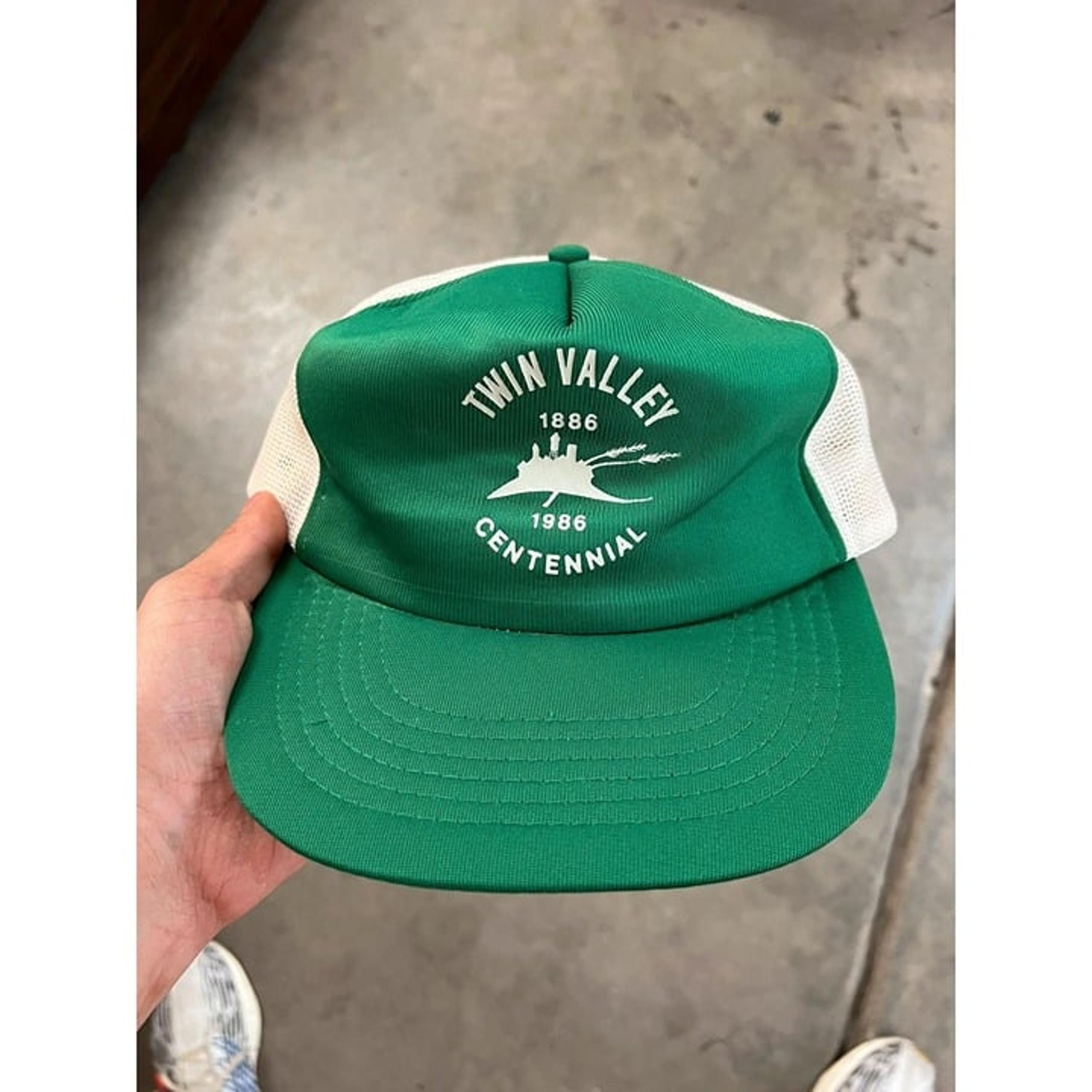 Vintage Twin Valley Centennial Trucker Snap Back RARE Jansport Hat 80s
