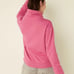 Vs Victorias Secret Pink Campus Cowl Neck Sweater Jacket Top Dahlia Glitter XXL