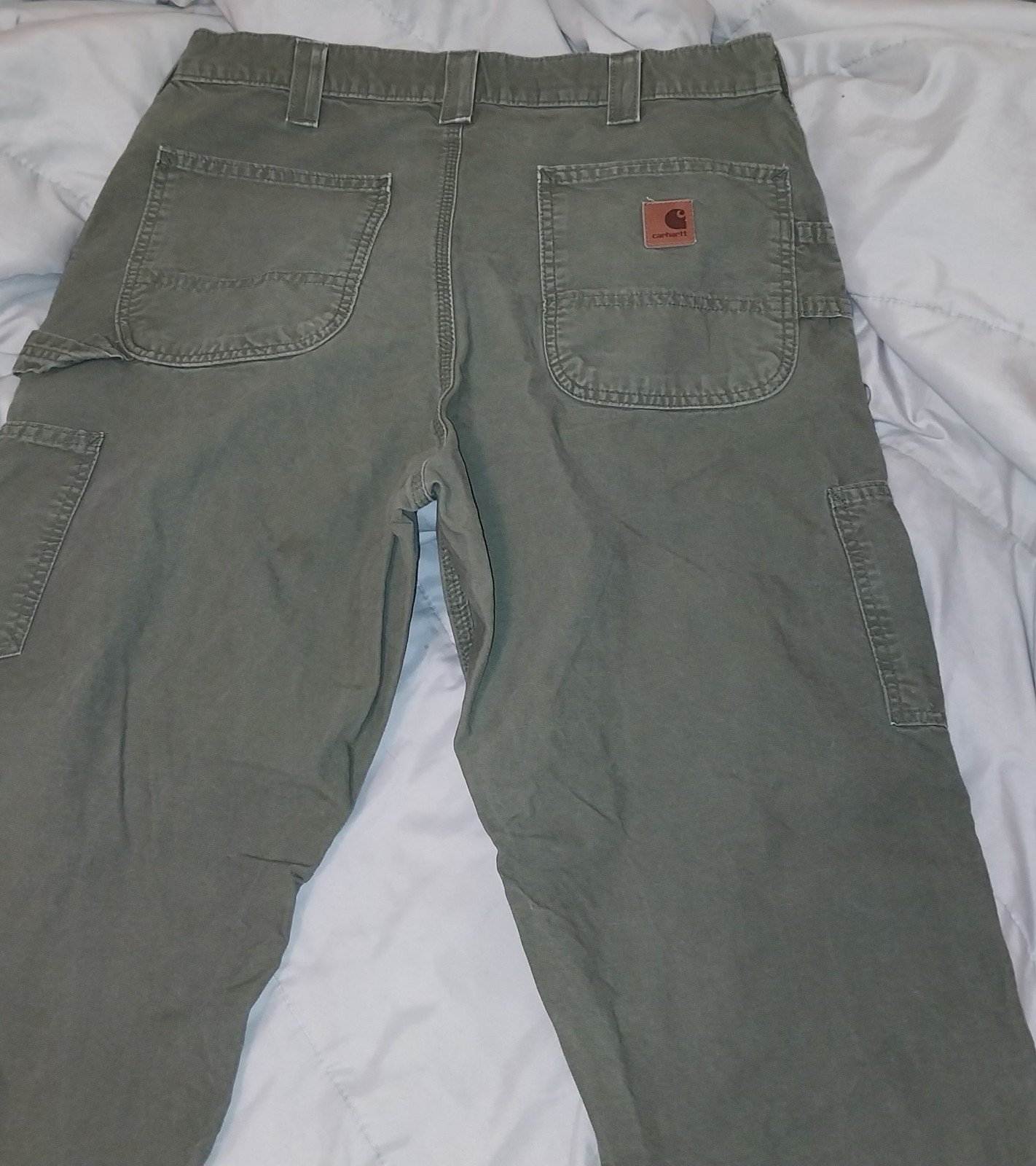 OD GREEN CARHARTT PANTS 35X32