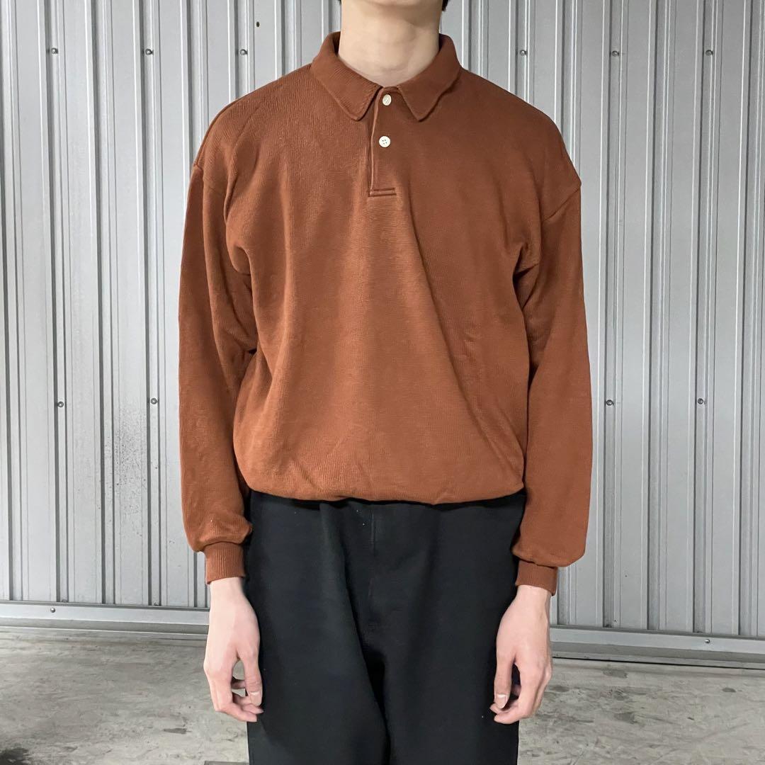 【当店限定販売】 Vintage brown Ours. Sullen from polo knit トップス