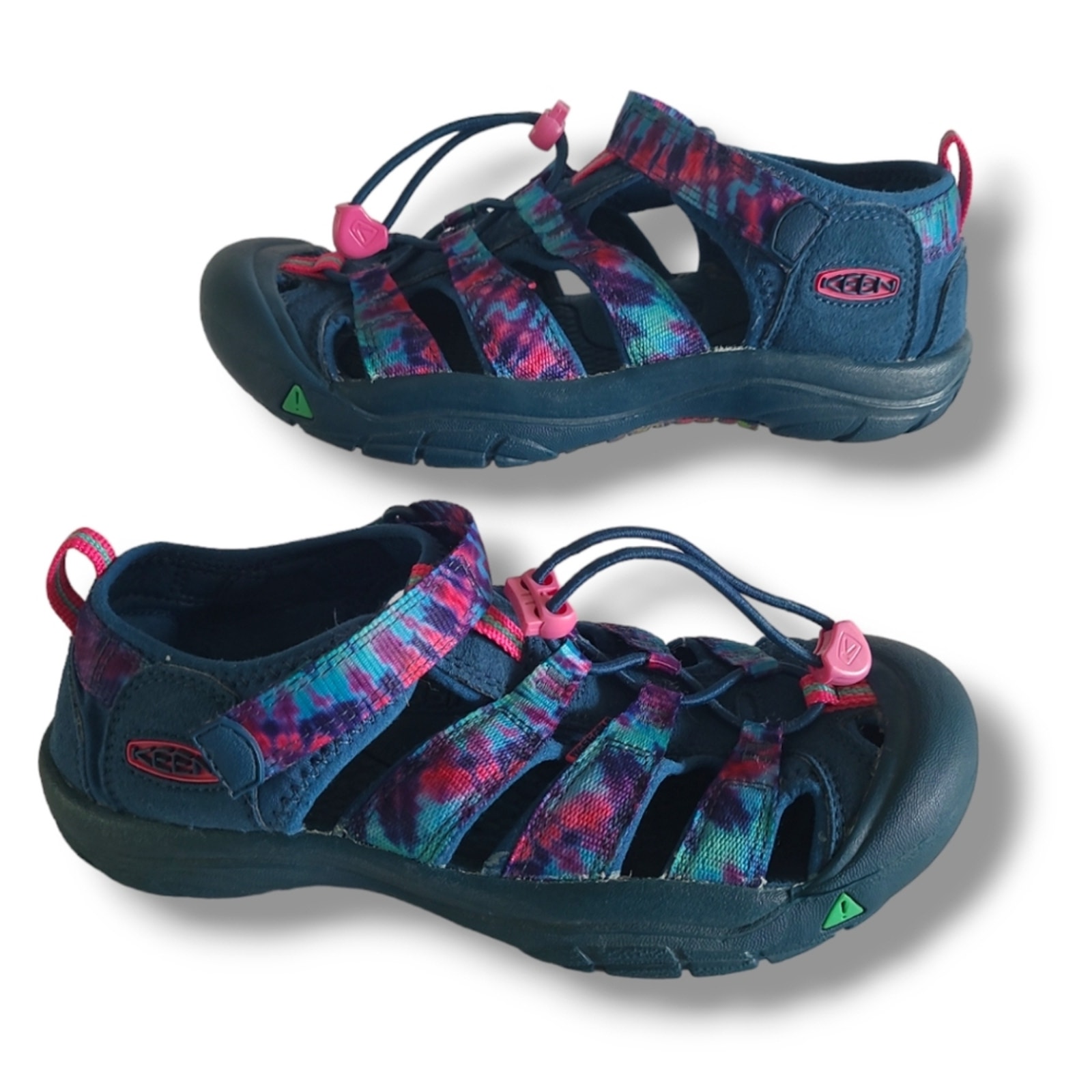 Keen Big Girls Newport H2 SZ 5 Outdoor Hiking Sandal Blue Pink Multicolor