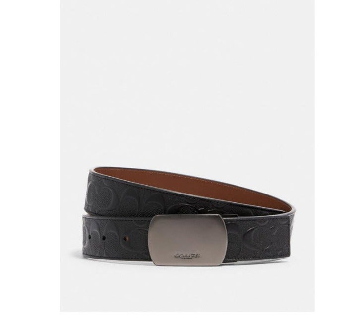 PLAQUE BUCKLE CUT-TO-SIZE REVERSIBLE BELT, 38MM cut to size