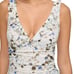 NEW DKNY Women's 16 Ruffle Plunge Tummy Control One-Piece Swimsuit NWT 98