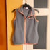 Columbia PFG Gray & Pink Fleece-Lined Vest Size S