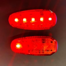 USB Rechargeable LED Safety Lights (2 Pack) - Clip on Strobe Running Lights
